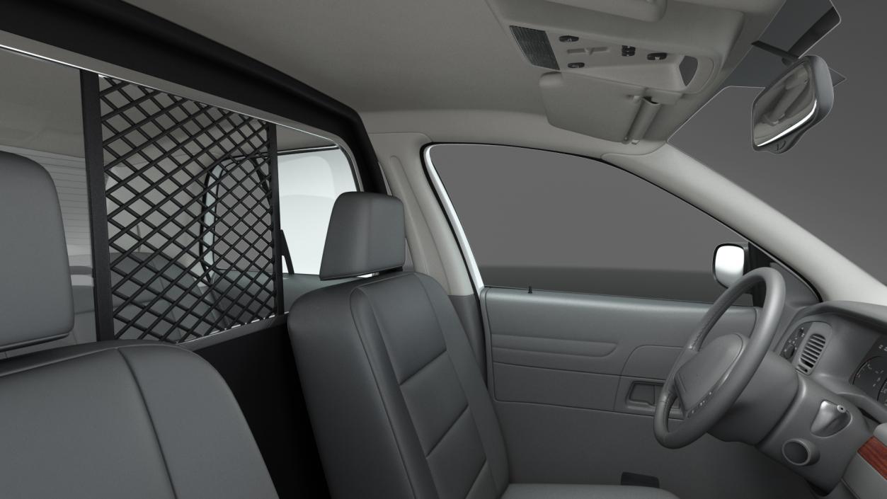 3D Generic Police Car NYPD Simple Interior 2