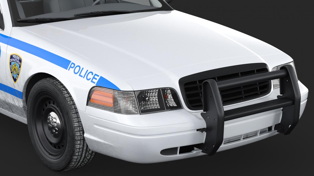 3D Generic Police Car NYPD Simple Interior 2