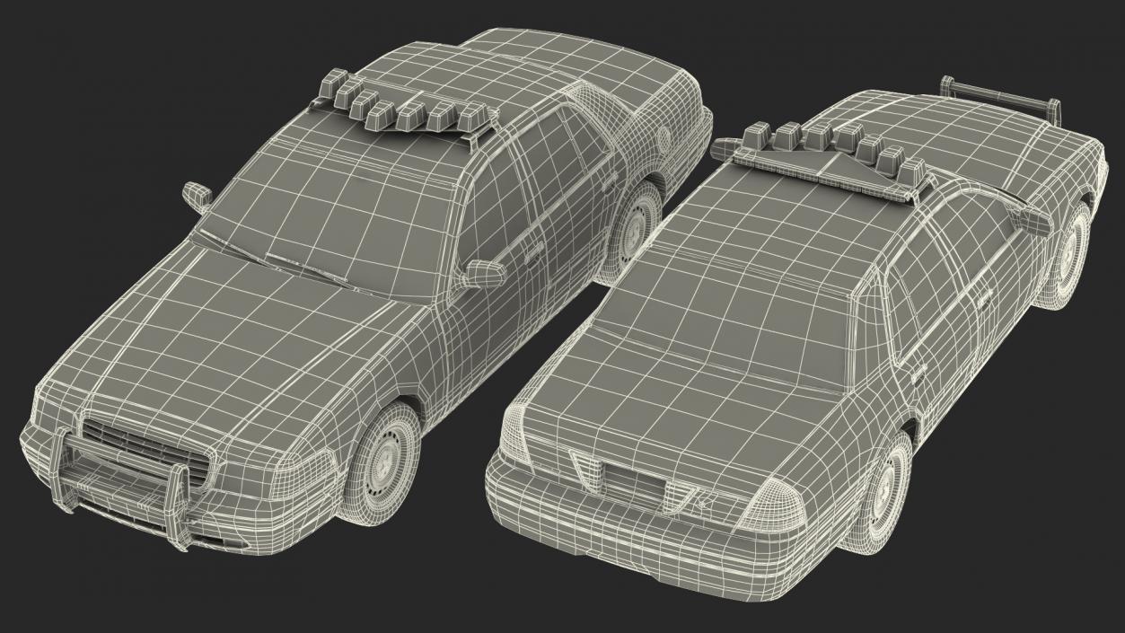 3D Generic Police Car NYPD Simple Interior 2