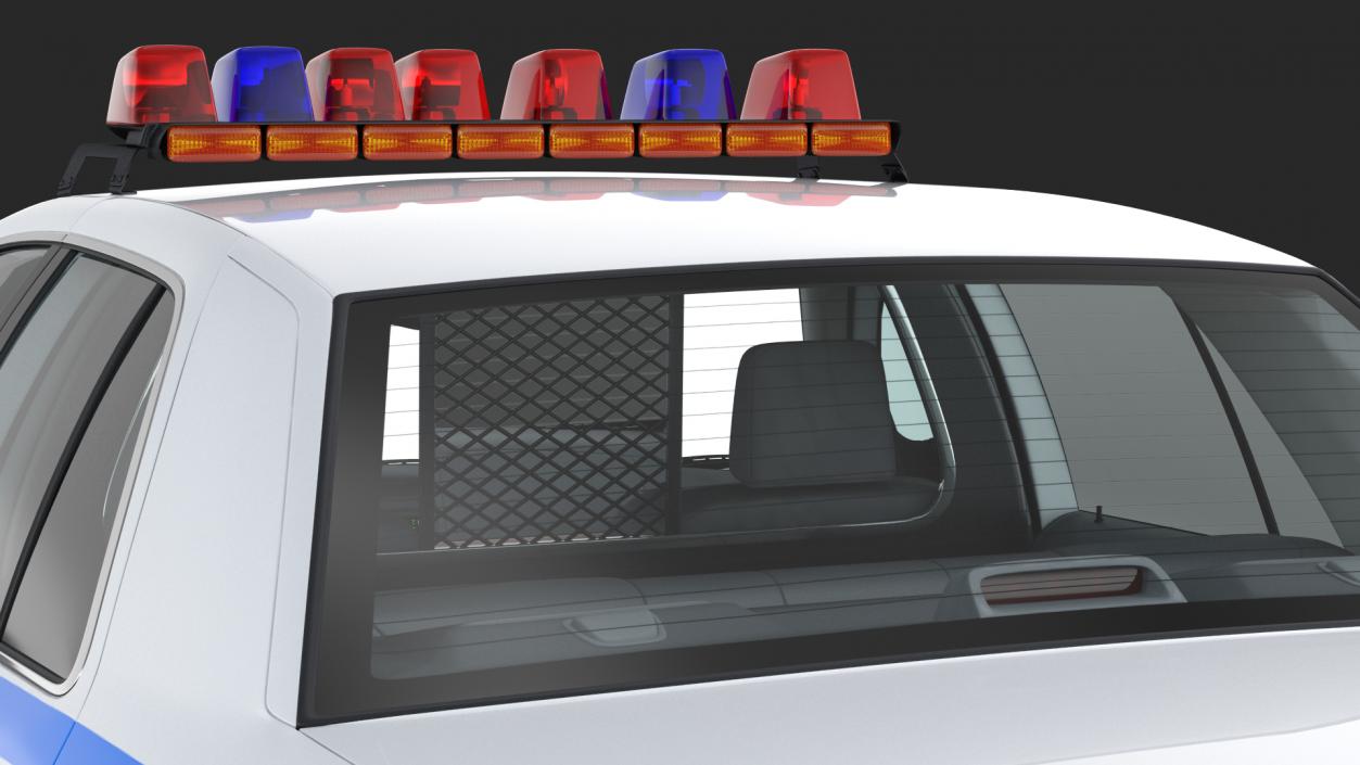 3D Generic Police Car NYPD Simple Interior 2