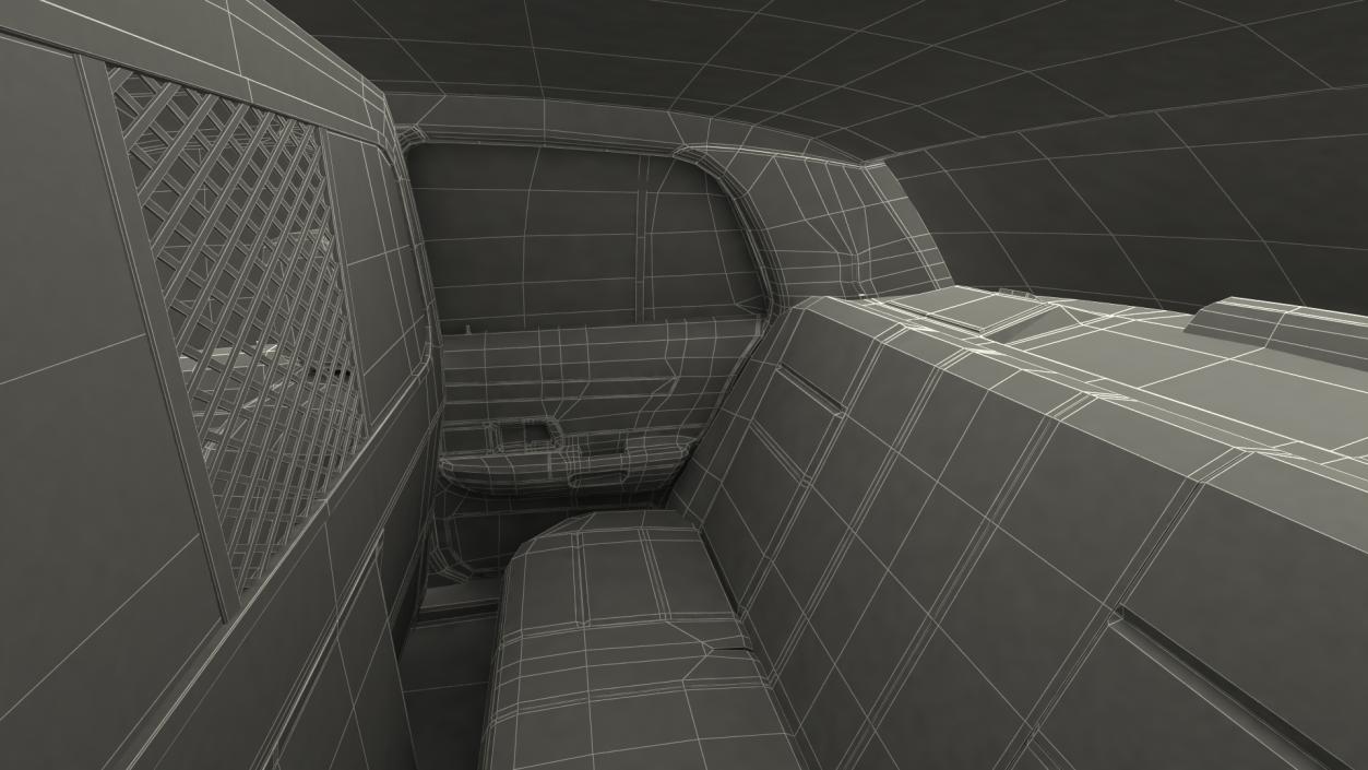 3D Generic Police Car NYPD Simple Interior 2