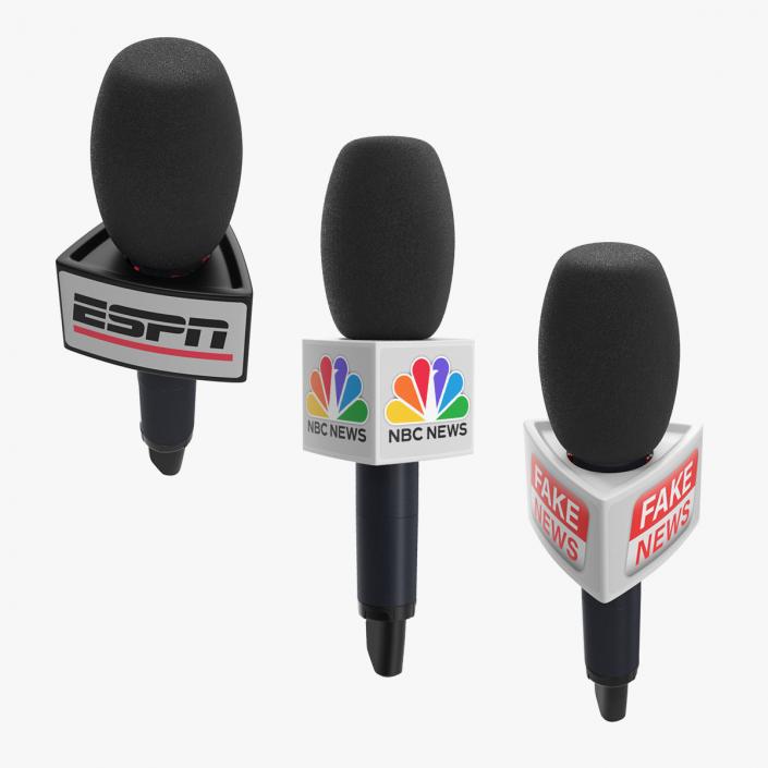 3D model Reporter Wireless Microphones Collection