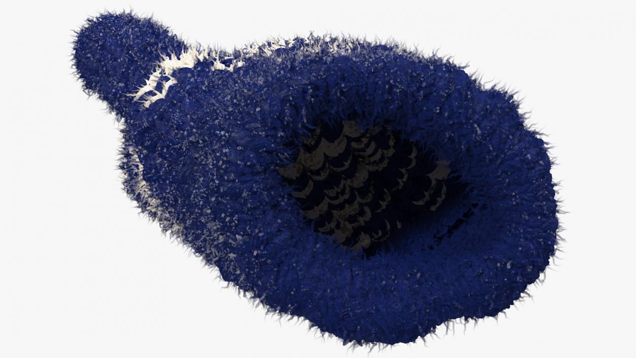 Pair of Blue Wool Mittens Fur 3D model