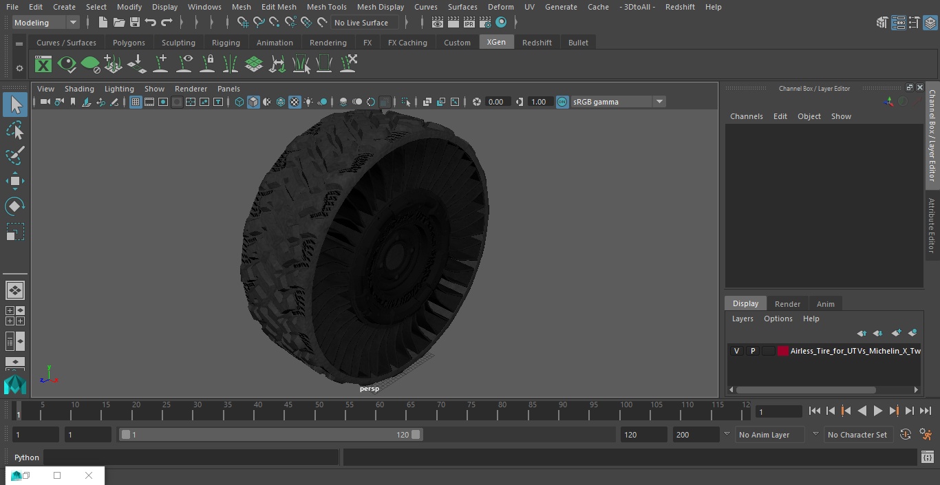 3D Airless Tire for UTVs Michelin X Tweel model