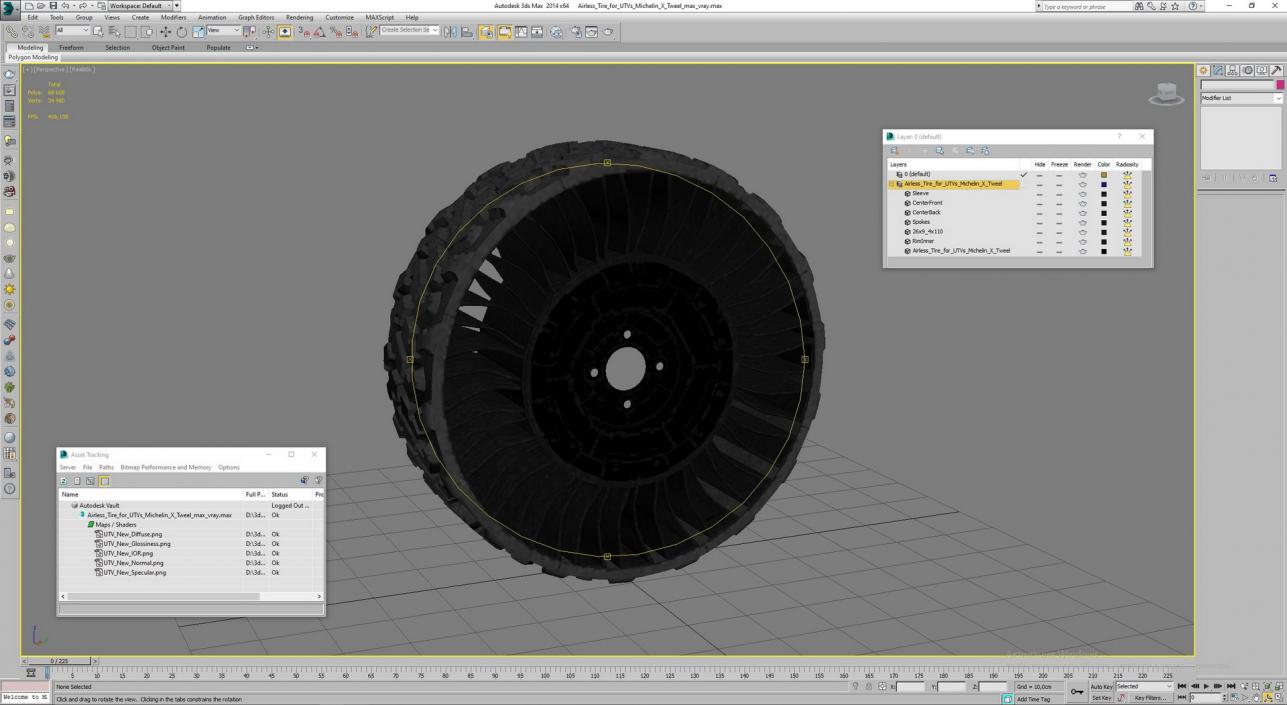 3D Airless Tire for UTVs Michelin X Tweel model