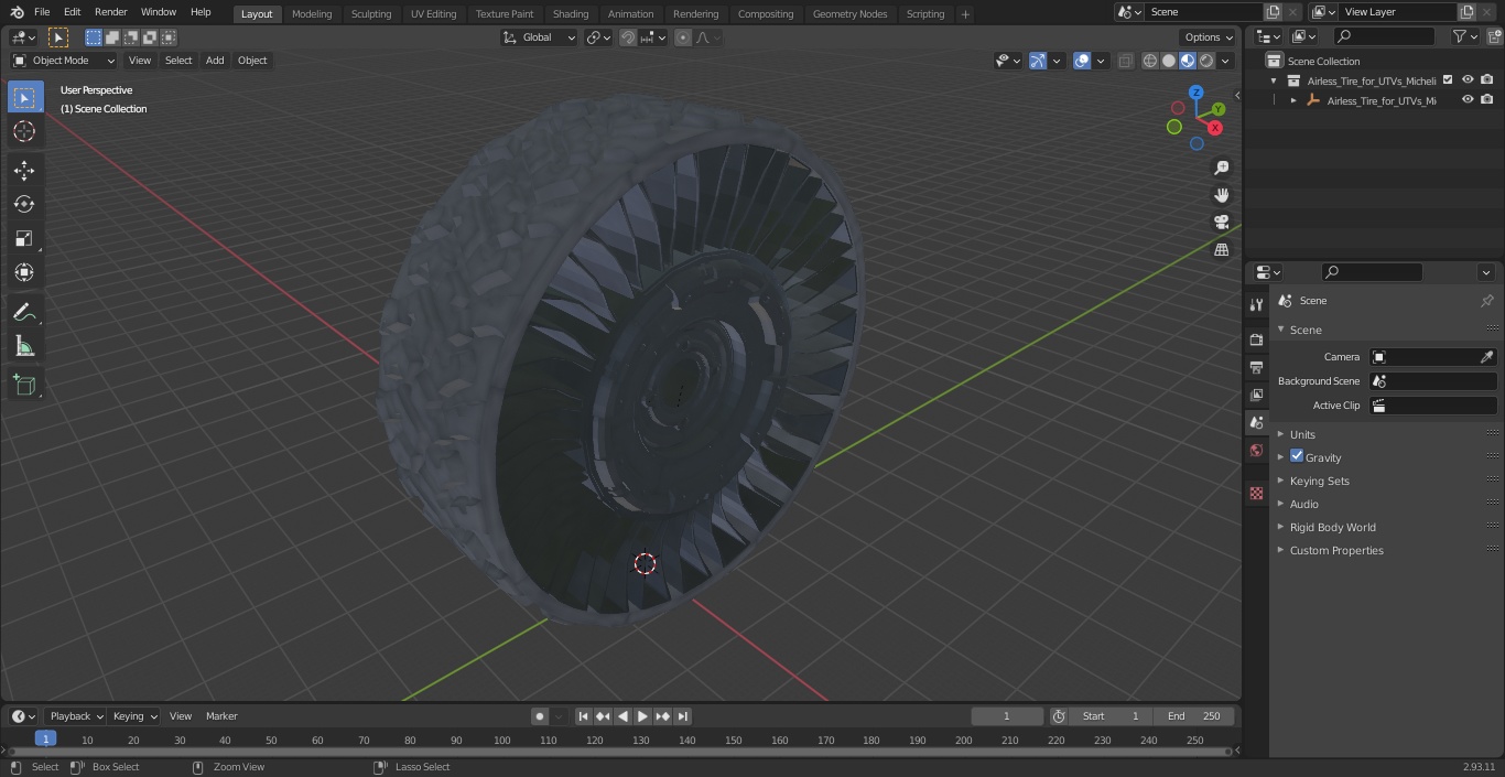 3D Airless Tire for UTVs Michelin X Tweel model