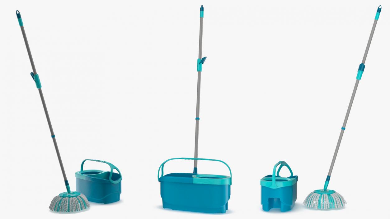 3D Twist Mop with Bucket Turquoise