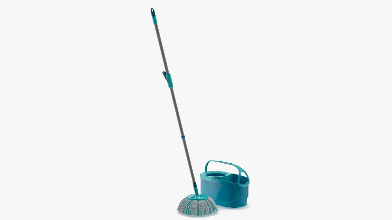 3D Twist Mop with Bucket Turquoise