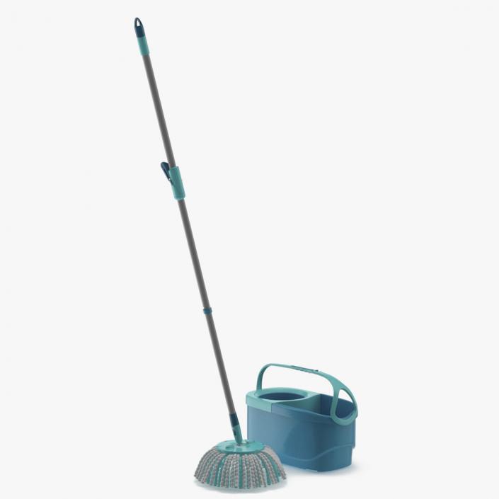 3D Twist Mop with Bucket Turquoise