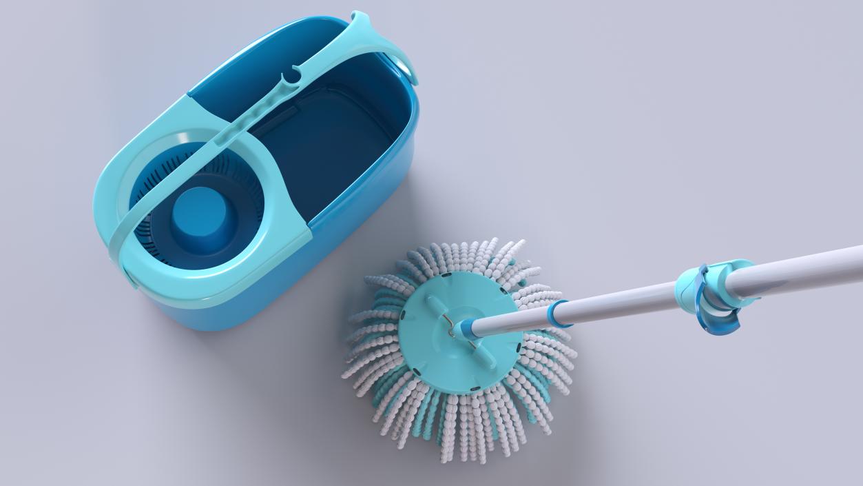 3D Twist Mop with Bucket Turquoise