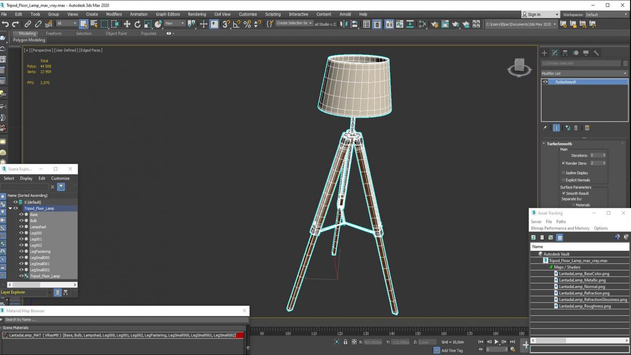 Tripod Floor Lamp 3D