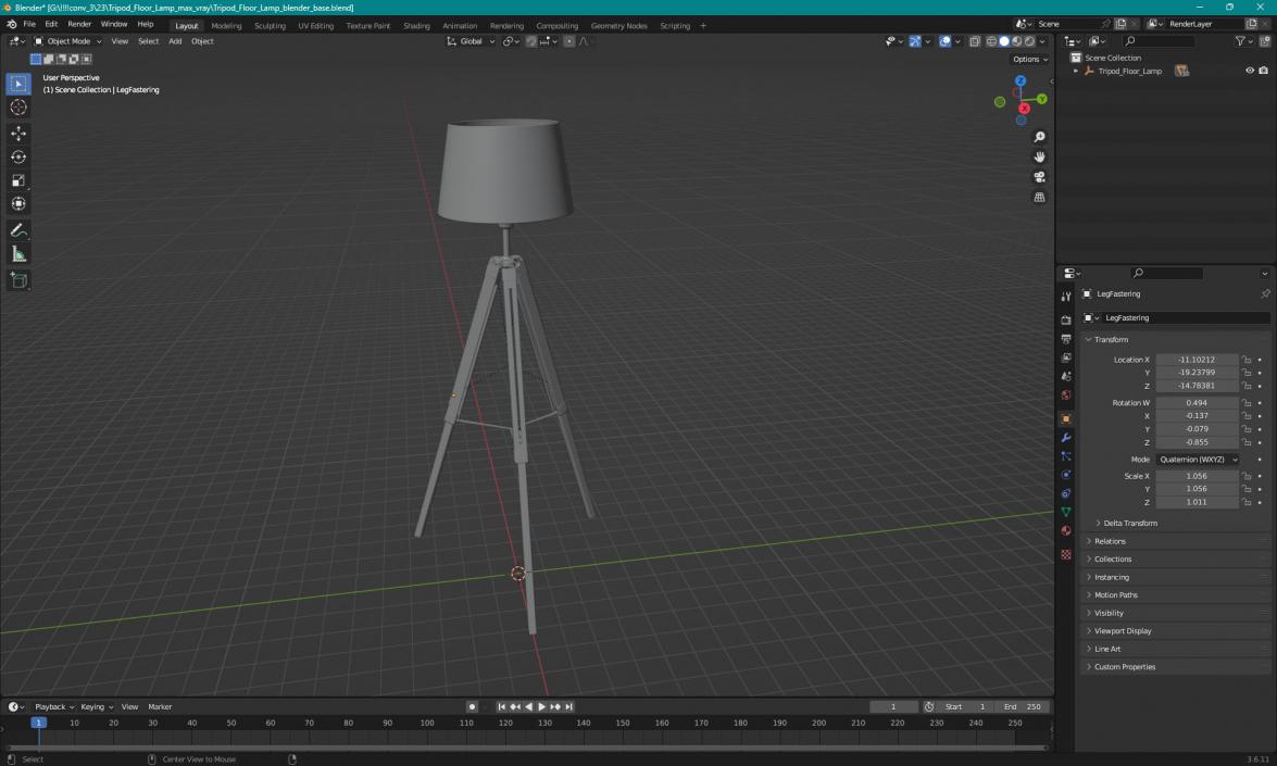 Tripod Floor Lamp 3D