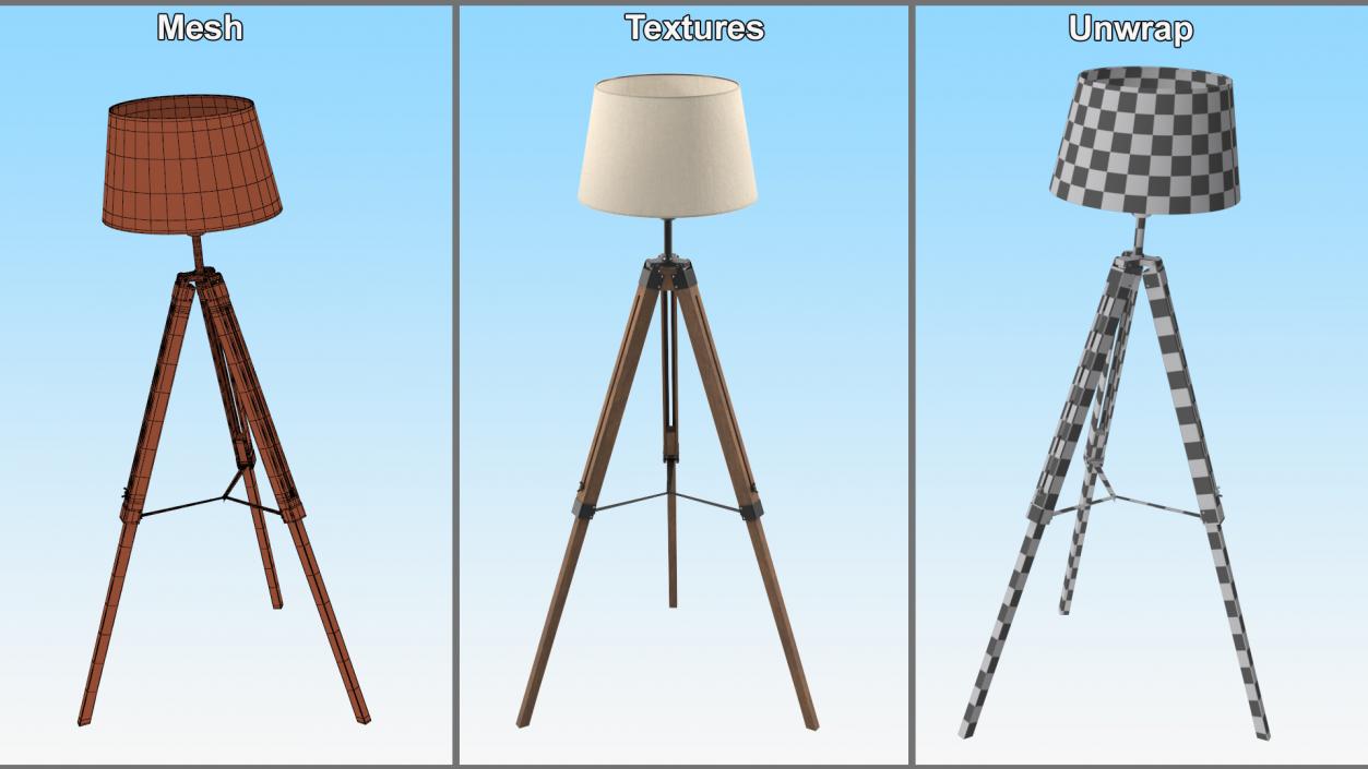 Tripod Floor Lamp 3D