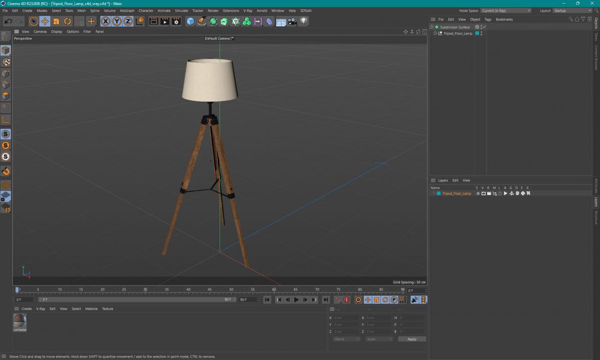 Tripod Floor Lamp 3D