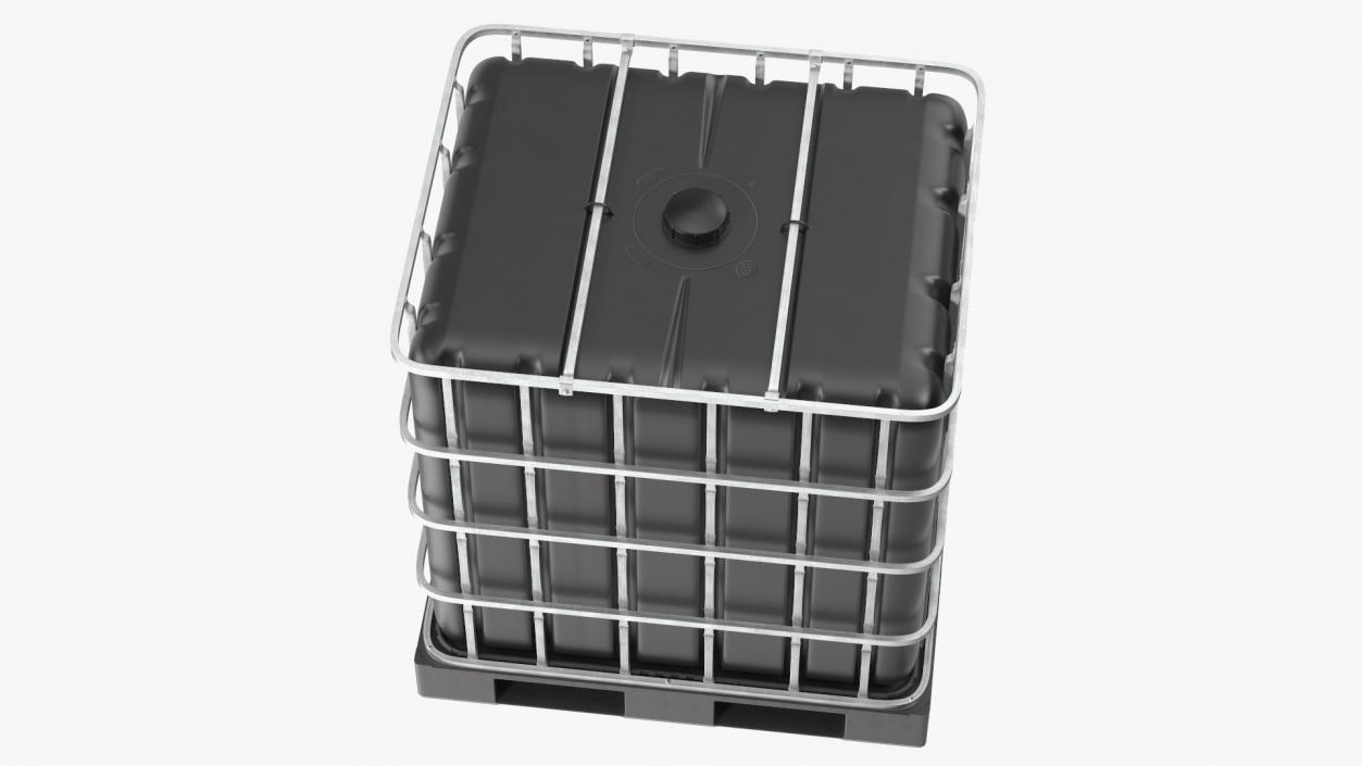 3D model Kruizinga IBC Fluid Container 1000 Litre Plastic Pallet