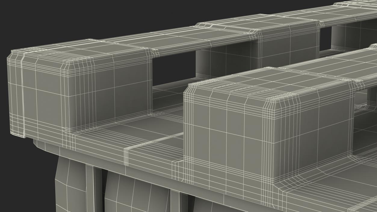 3D model Kruizinga IBC Fluid Container 1000 Litre Plastic Pallet