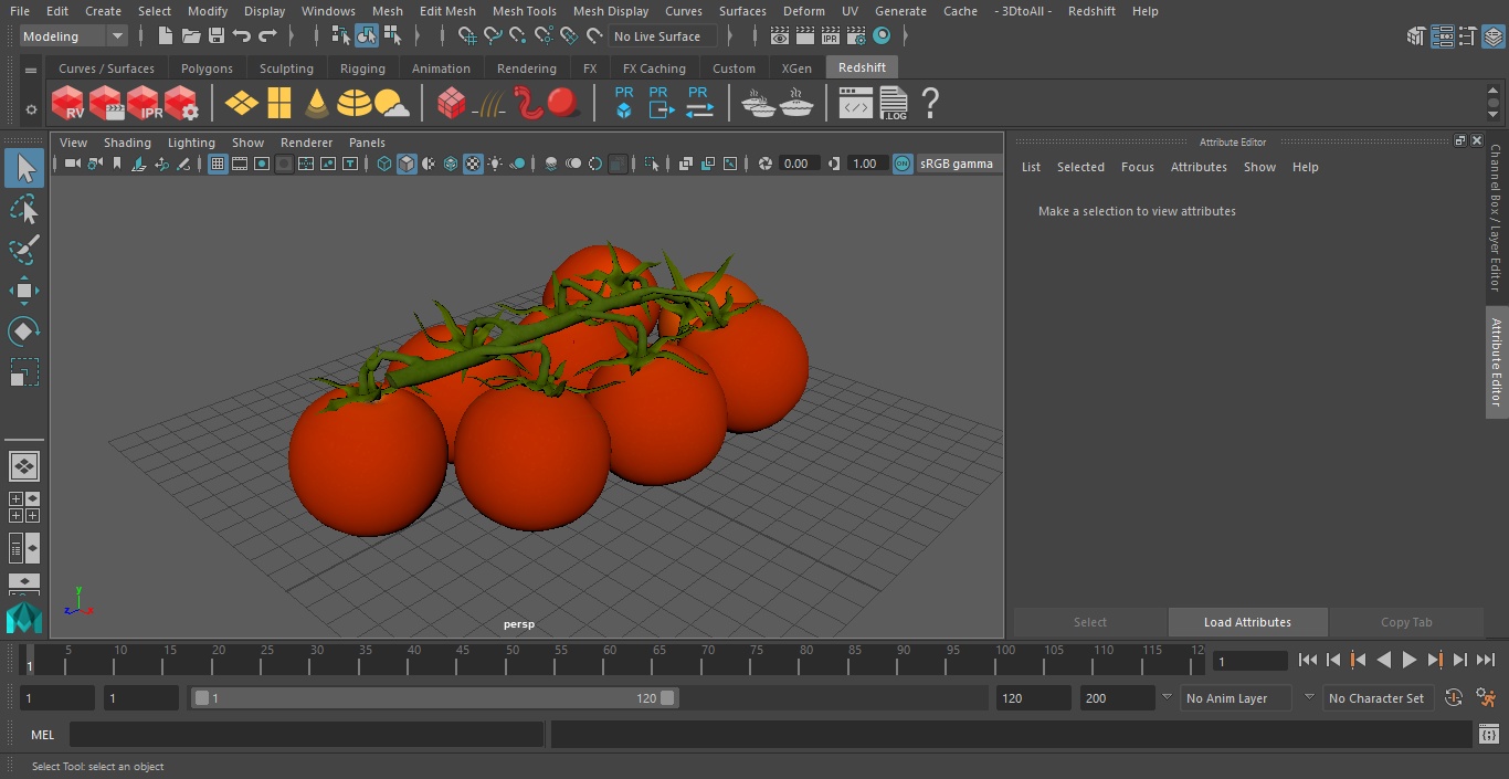 3D Fresh Cherry Tomatoes on the Vine model