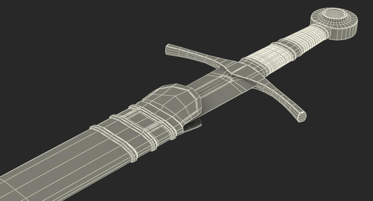 3D Medieval Knight Sword with Sheath model