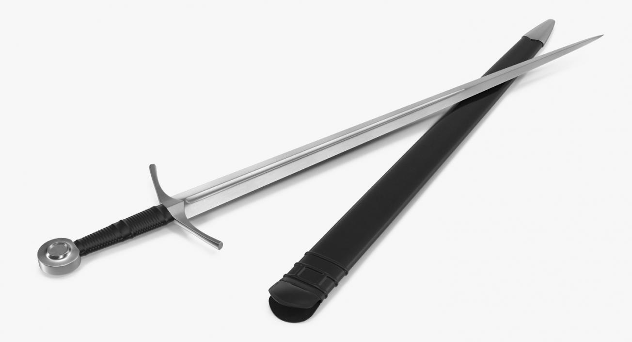 3D Medieval Knight Sword with Sheath model