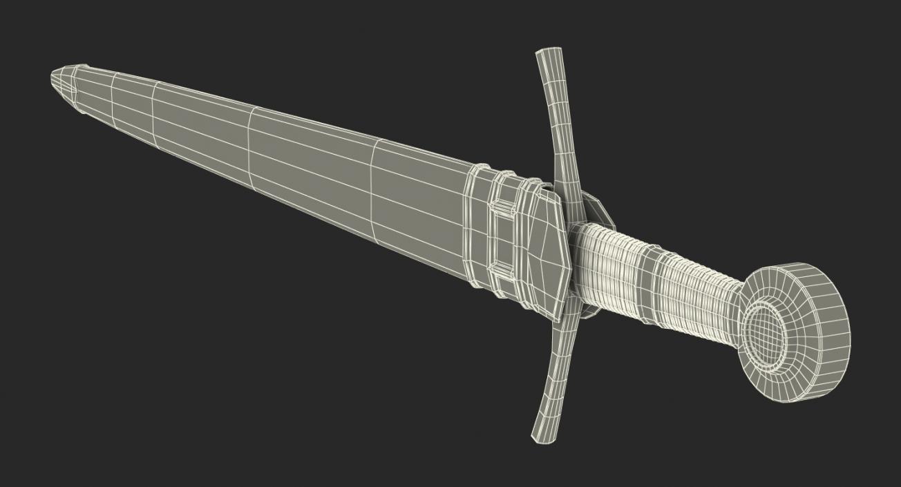 3D Medieval Knight Sword with Sheath model