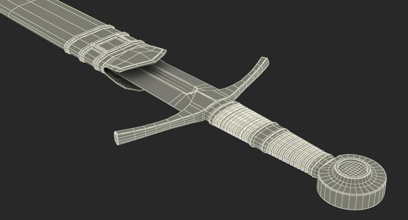 3D Medieval Knight Sword with Sheath model