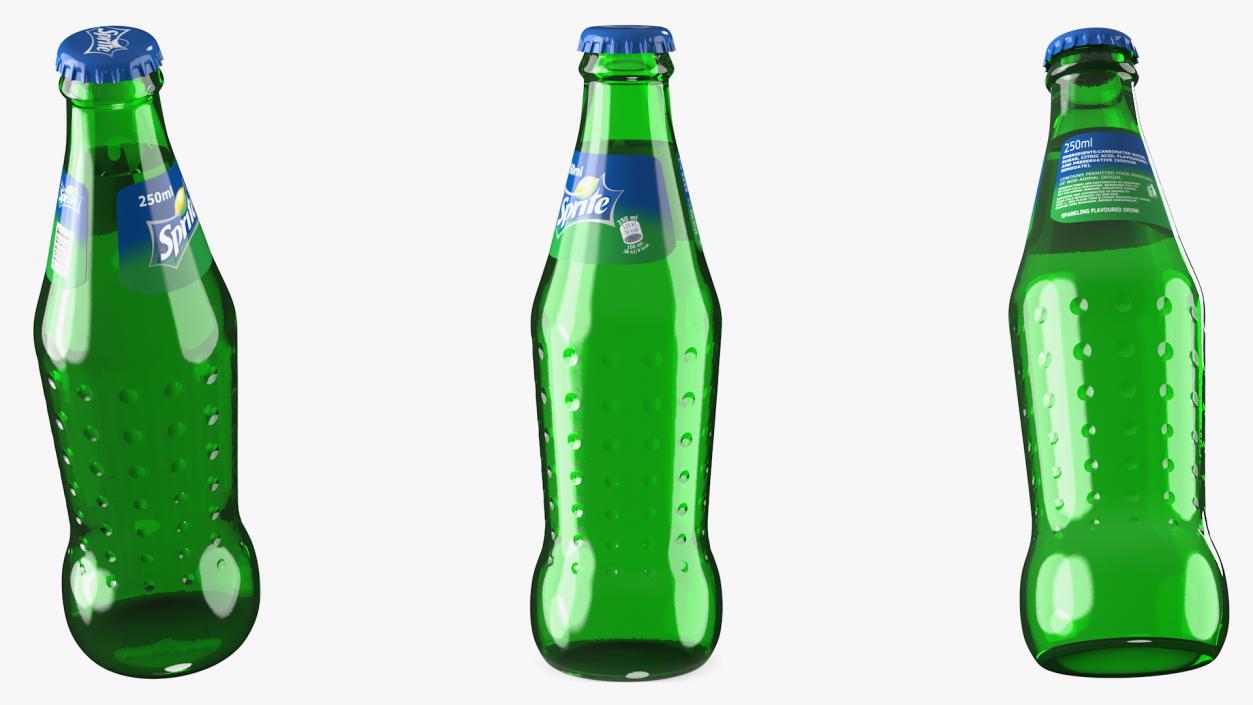 Sprite Glass Bottle 3D model