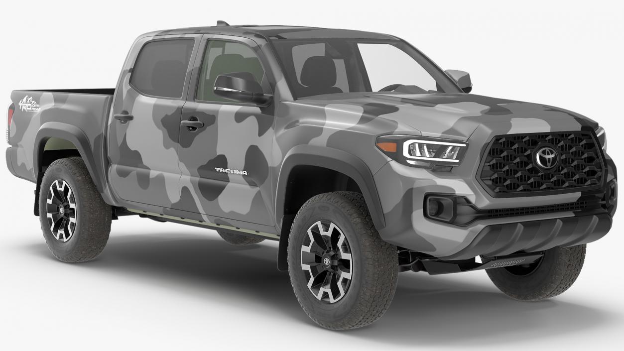 Toyota Tacoma TRD Off Road Gray Camouflage 2021 3D