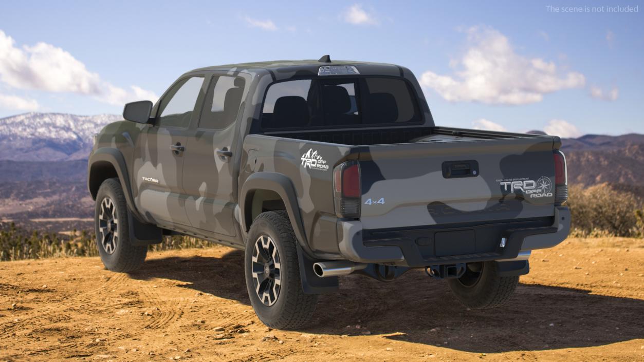 Toyota Tacoma TRD Off Road Gray Camouflage 2021 3D