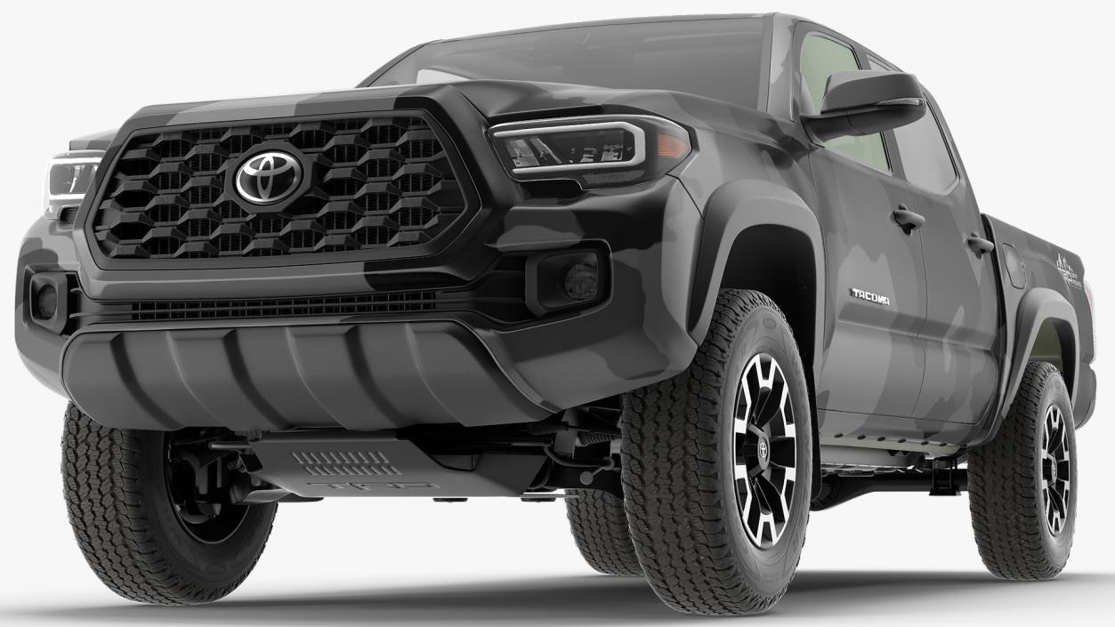 Toyota Tacoma TRD Off Road Gray Camouflage 2021 3D