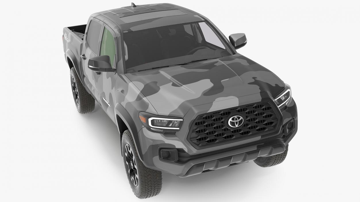 Toyota Tacoma TRD Off Road Gray Camouflage 2021 3D