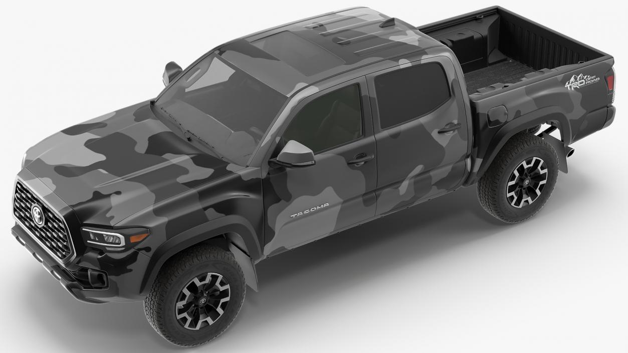 Toyota Tacoma TRD Off Road Gray Camouflage 2021 3D