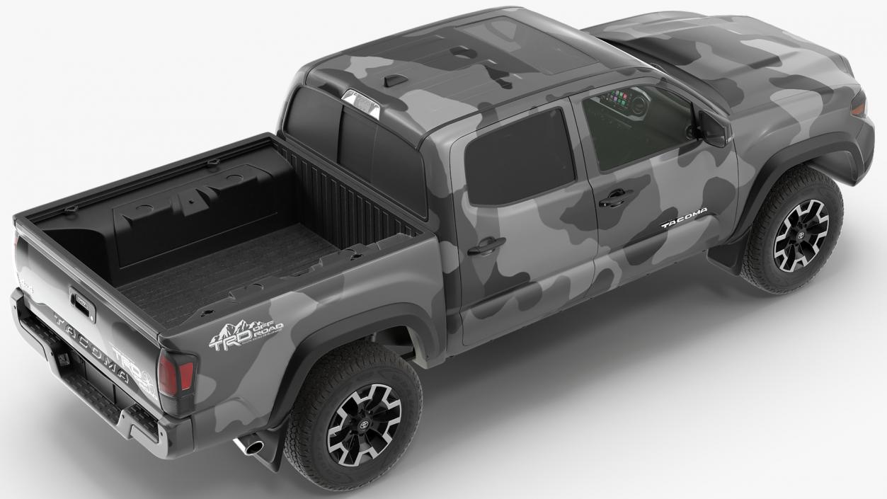 Toyota Tacoma TRD Off Road Gray Camouflage 2021 3D