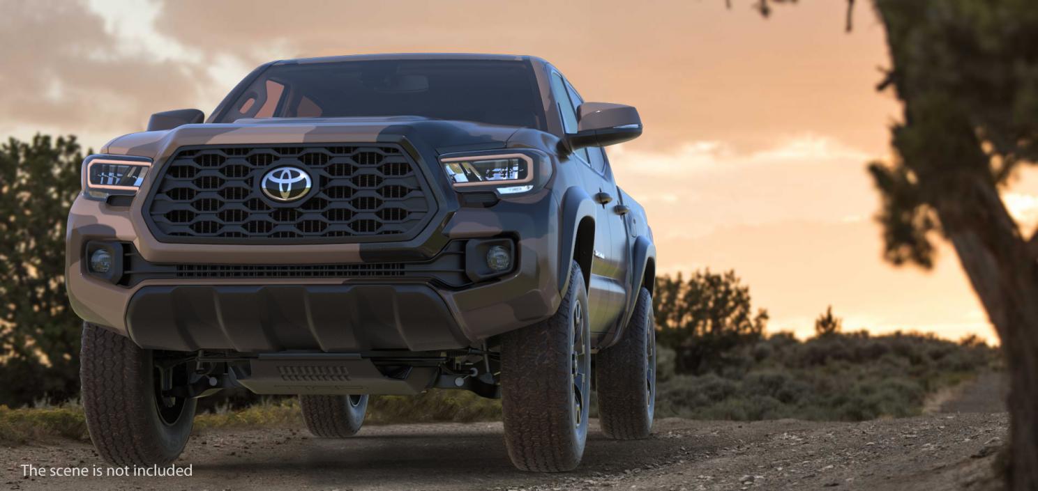 Toyota Tacoma TRD Off Road Gray Camouflage 2021 3D