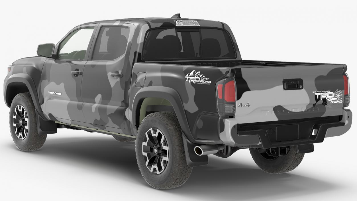 Toyota Tacoma TRD Off Road Gray Camouflage 2021 3D