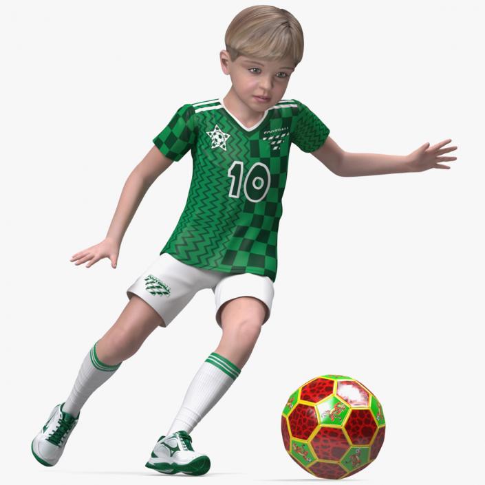 Child Boy Sport Style Rigged for Maya 3D