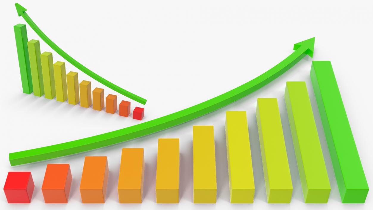 3D model Graph Curved Up