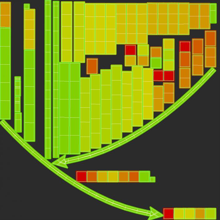 3D model Graph Curved Up