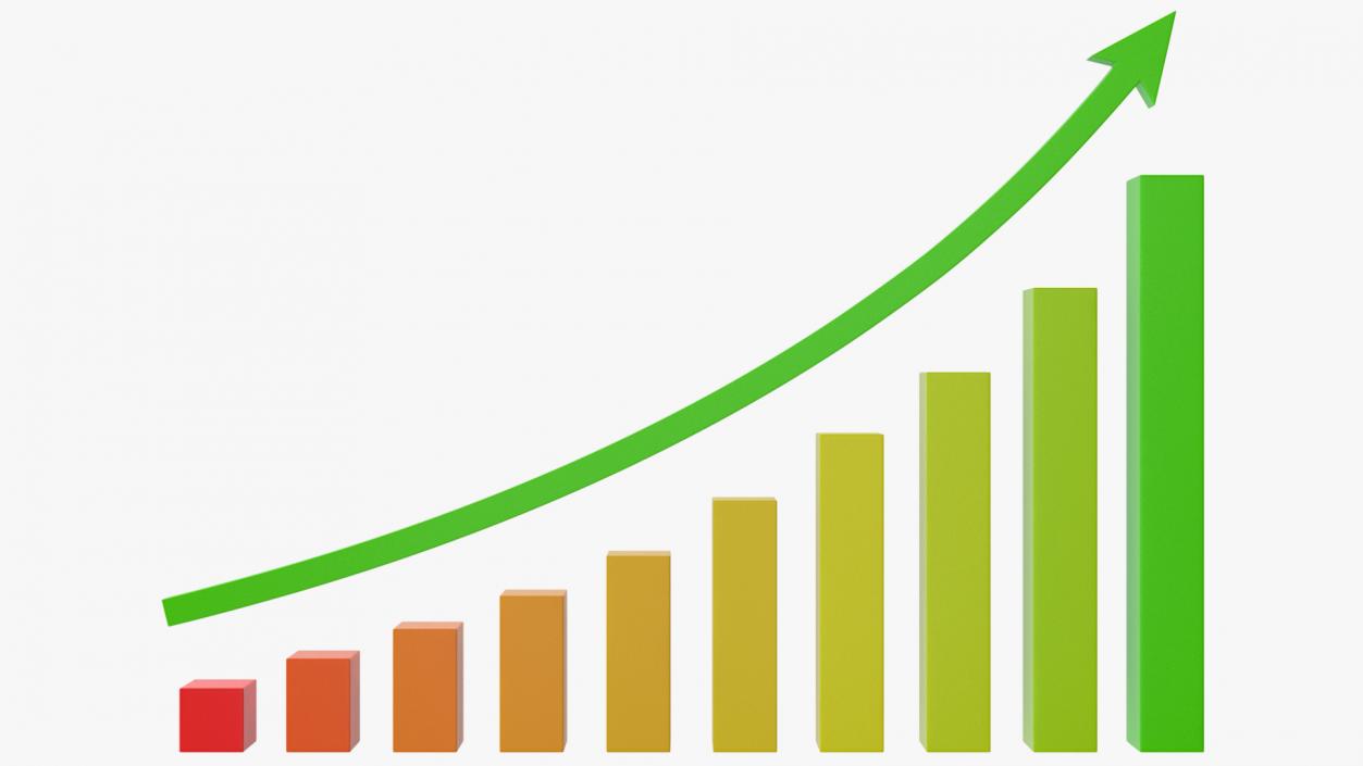 3D model Graph Curved Up