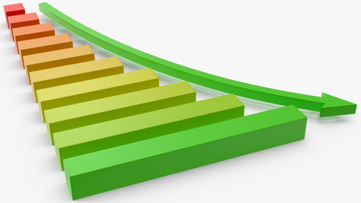 3D model Graph Curved Up