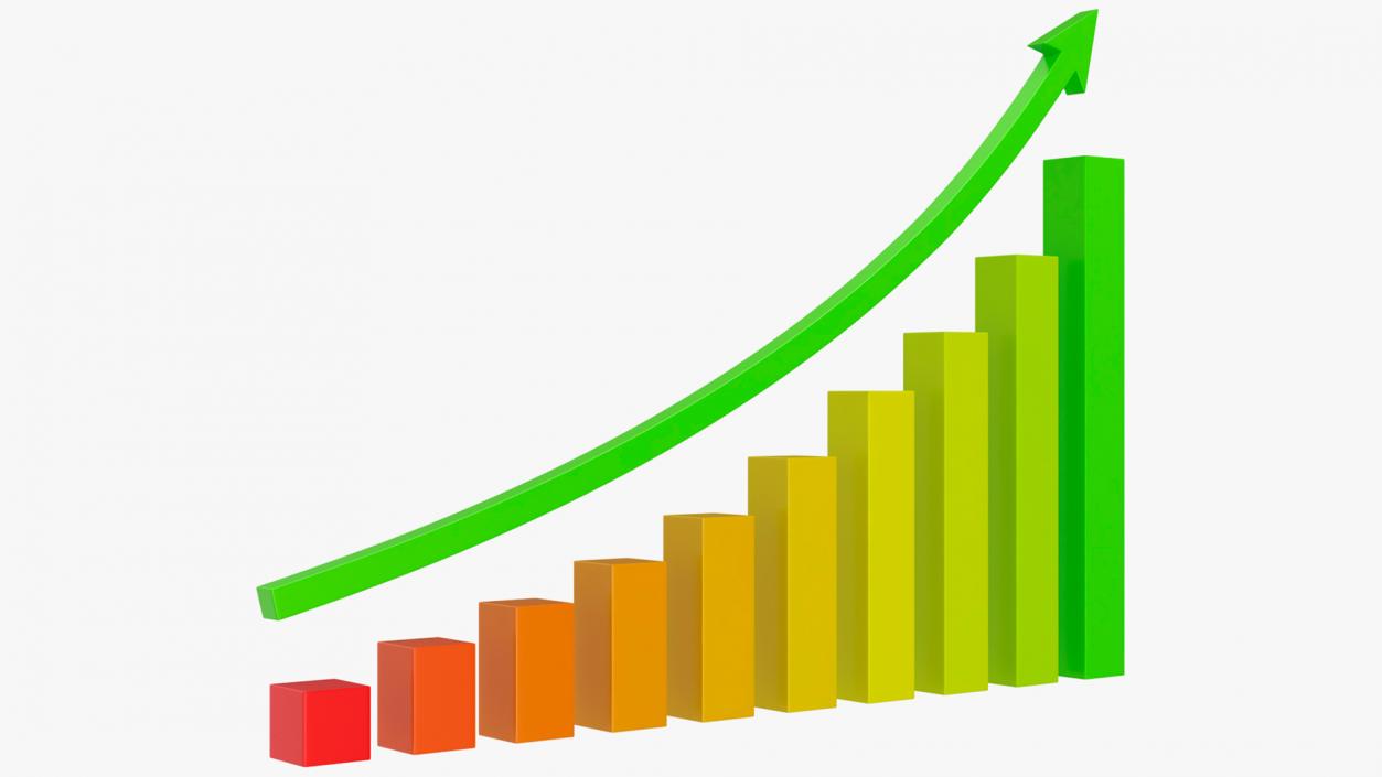 3D model Graph Curved Up