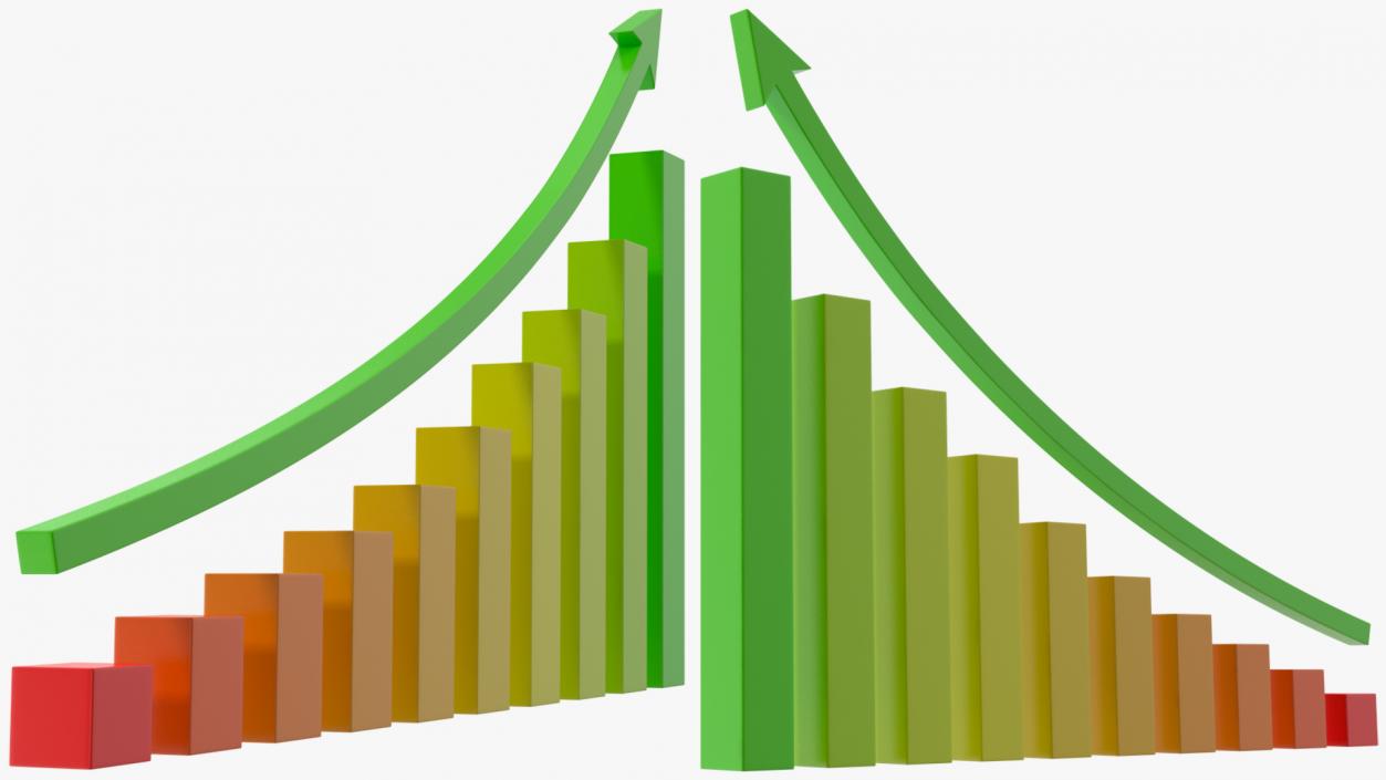 3D model Graph Curved Up