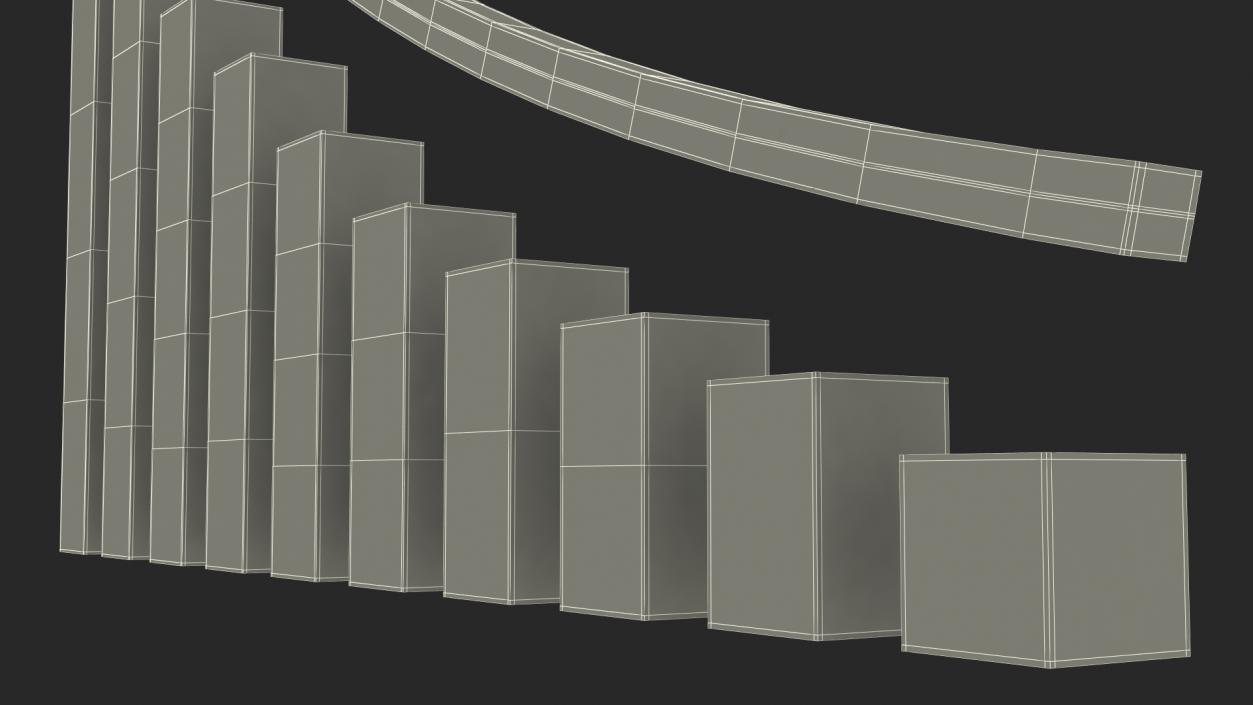 3D model Graph Curved Up