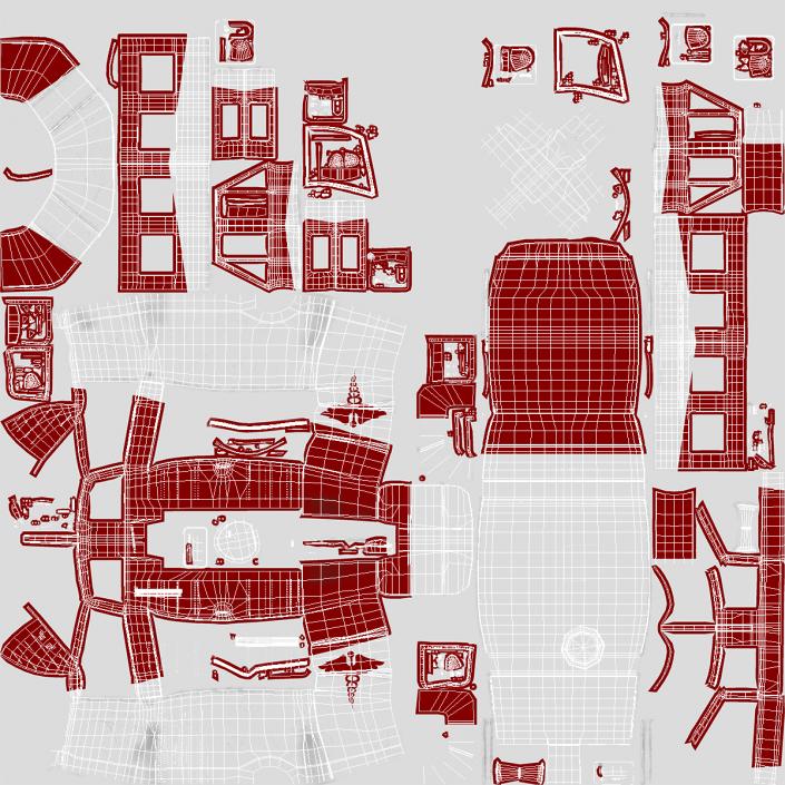 Air Medical Helicopter Bell Model 212 Rigged 3D model