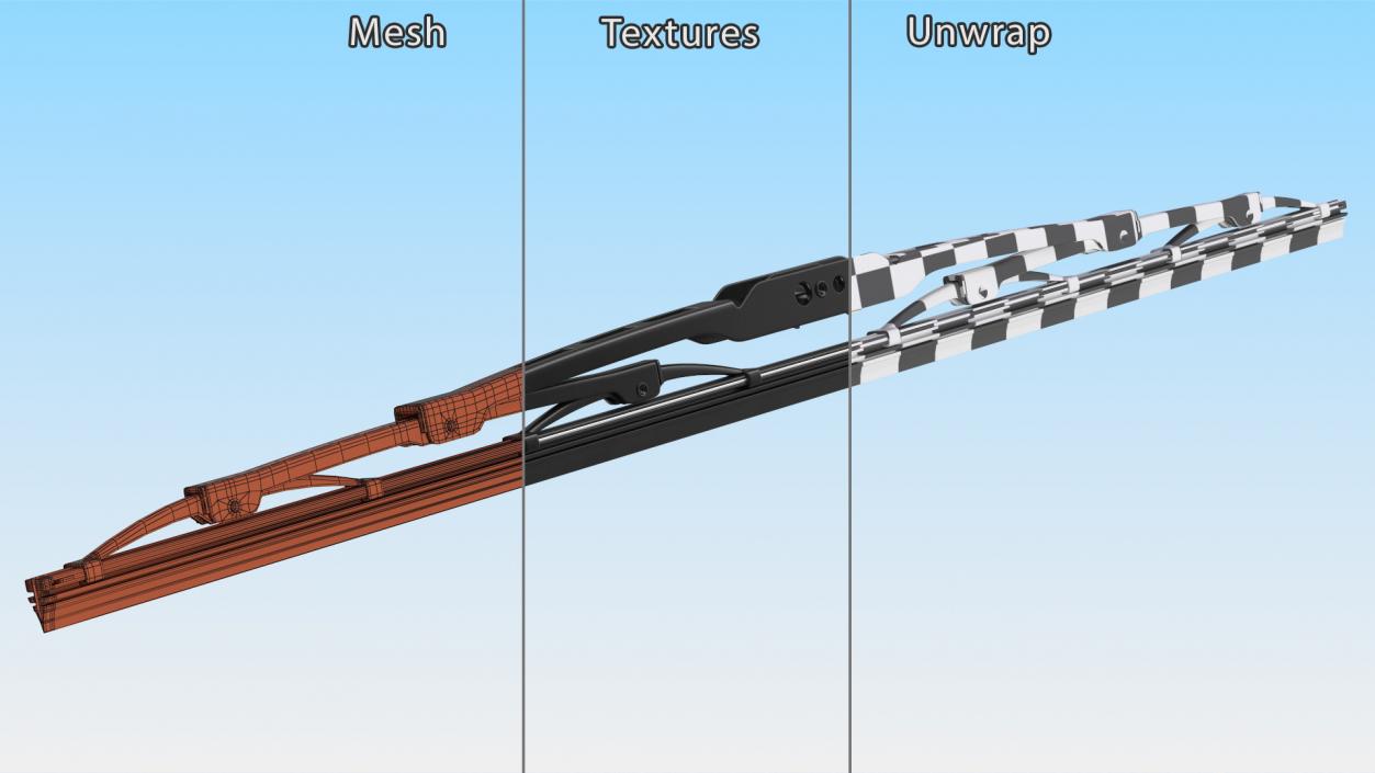 Conventional Windscreen Wiper 3D model