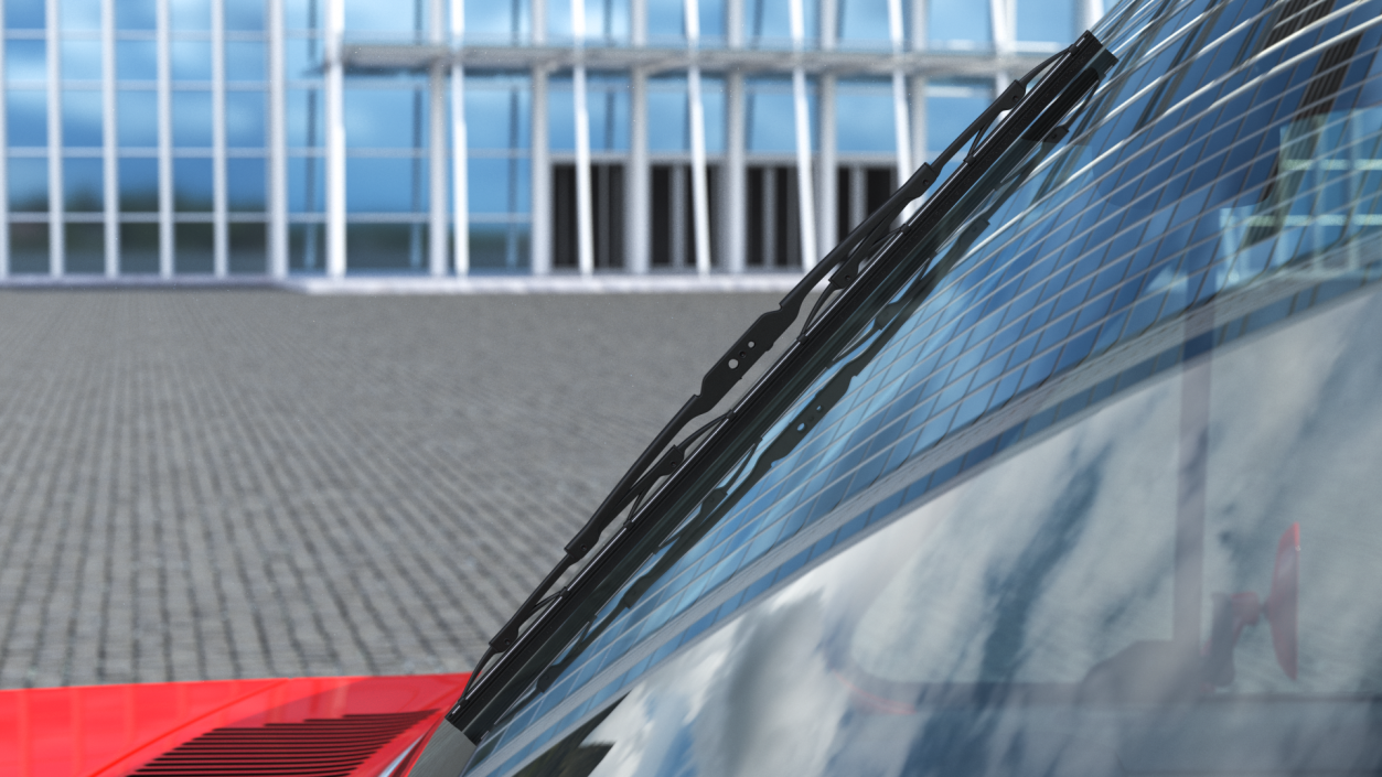 Conventional Windscreen Wiper 3D model