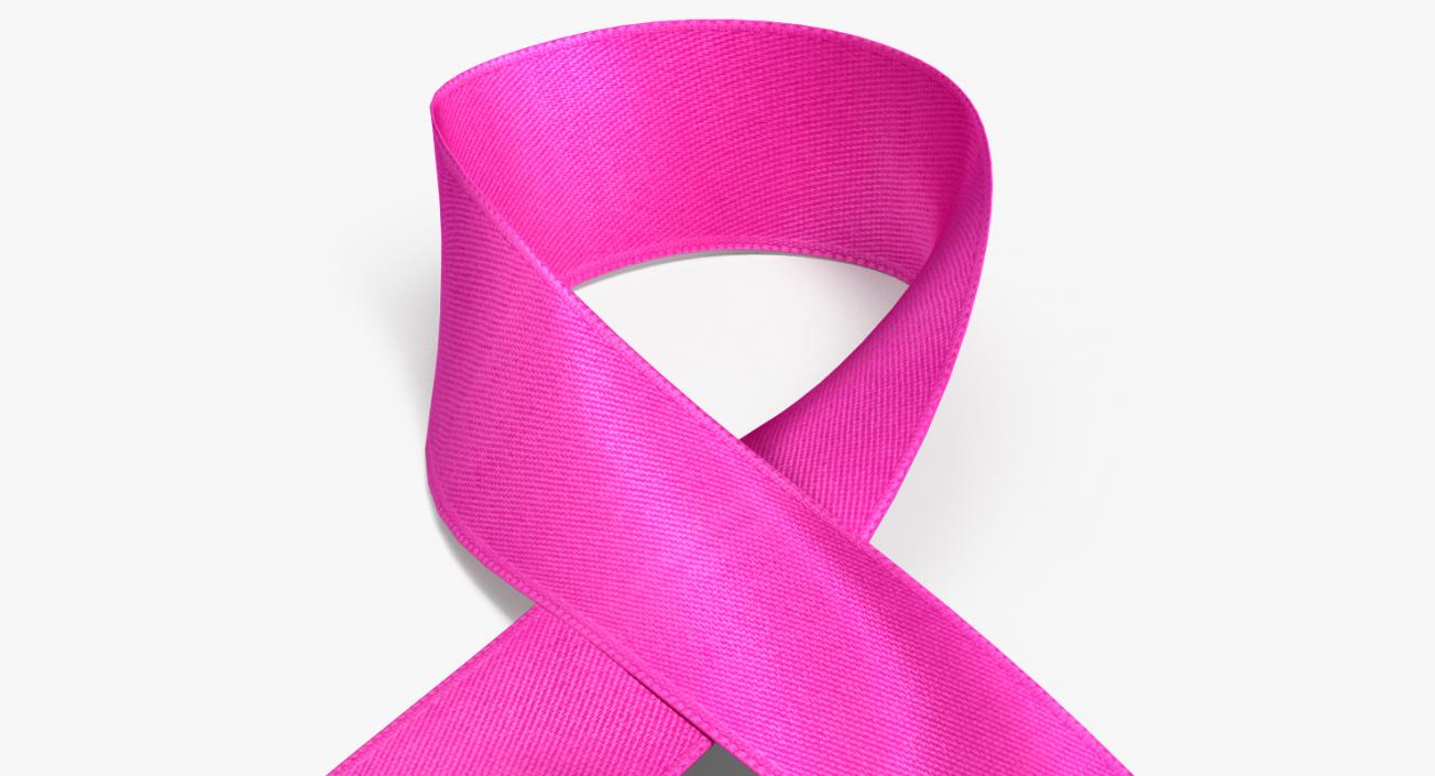 3D model Pink Breast Cancer Ribbon