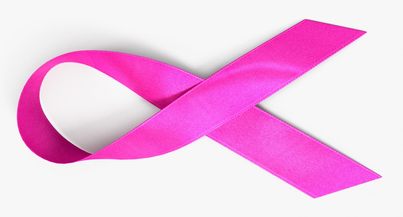 3D model Pink Breast Cancer Ribbon