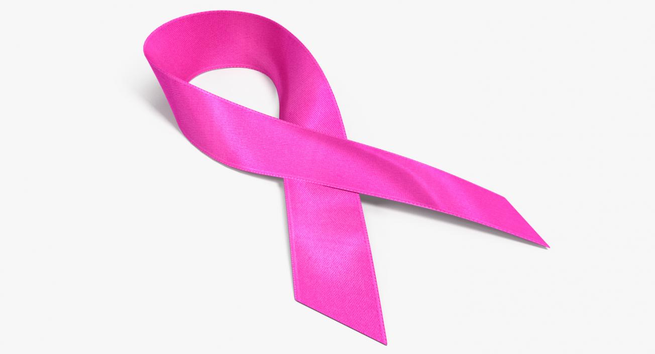 3D model Pink Breast Cancer Ribbon