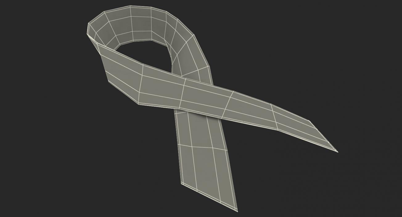 3D model Pink Breast Cancer Ribbon