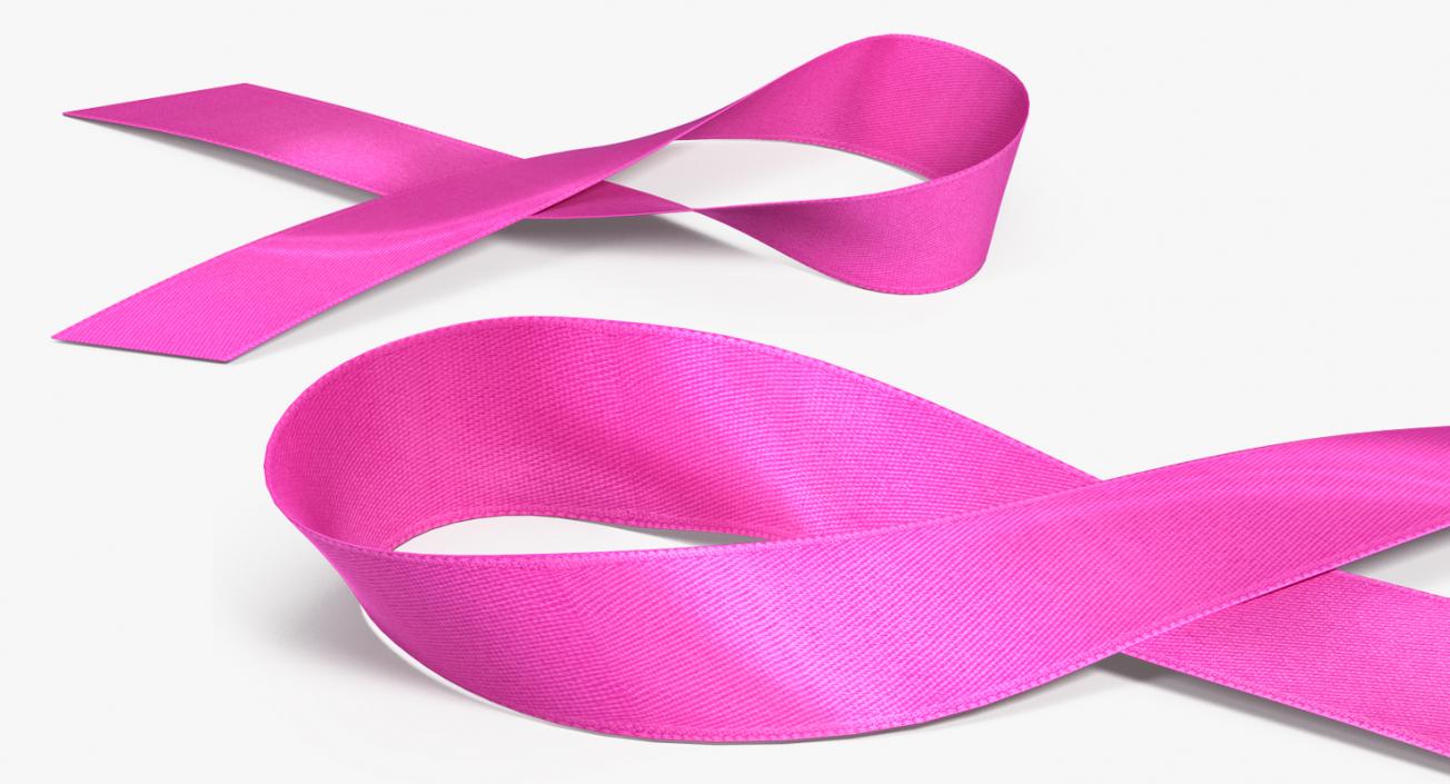 3D model Pink Breast Cancer Ribbon